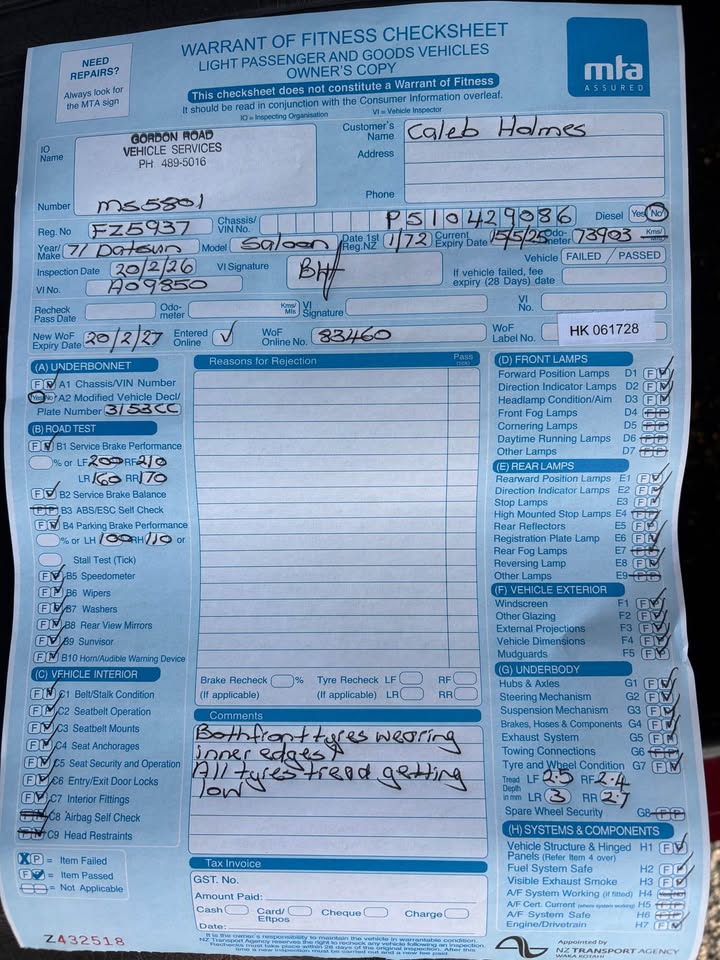 1971 DATSUN Saloon 1600 510