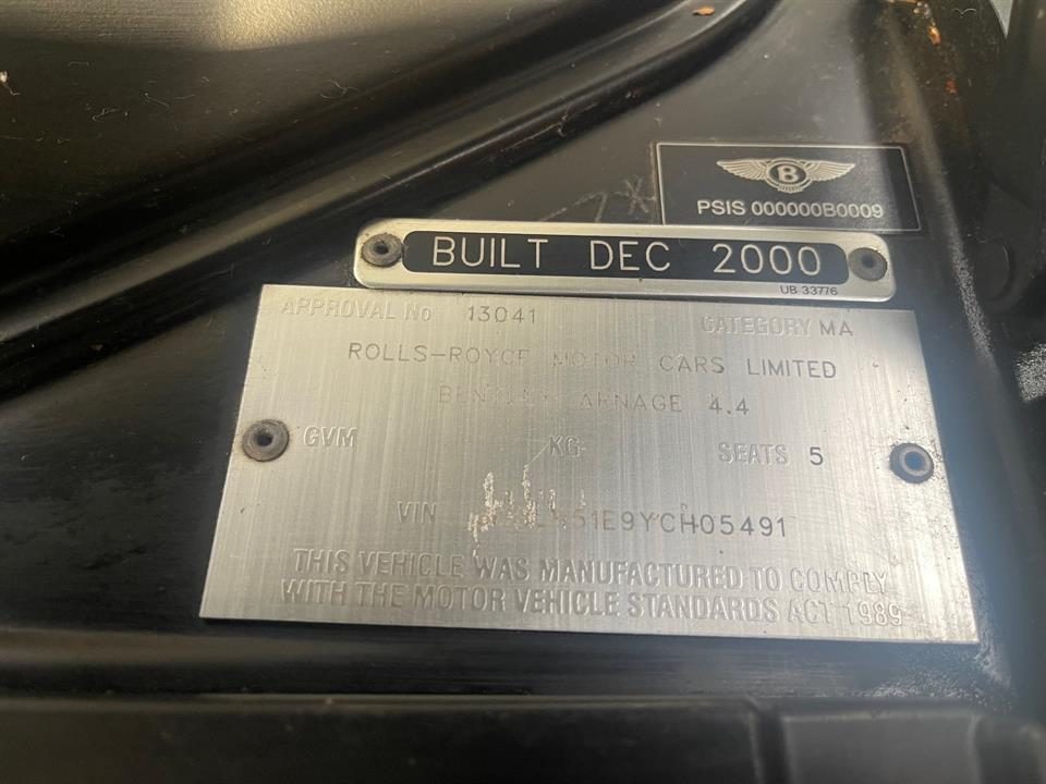 2002 Bentley Arnage Birkin 4.4 V8 Limited Edition