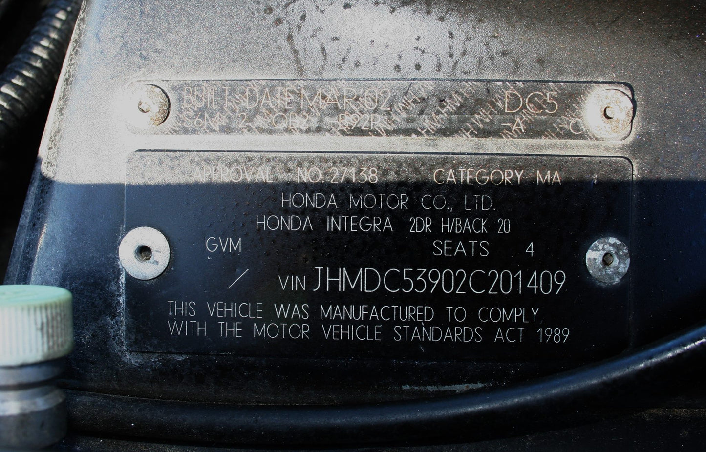 2002 Honda Integra Japanese Legend