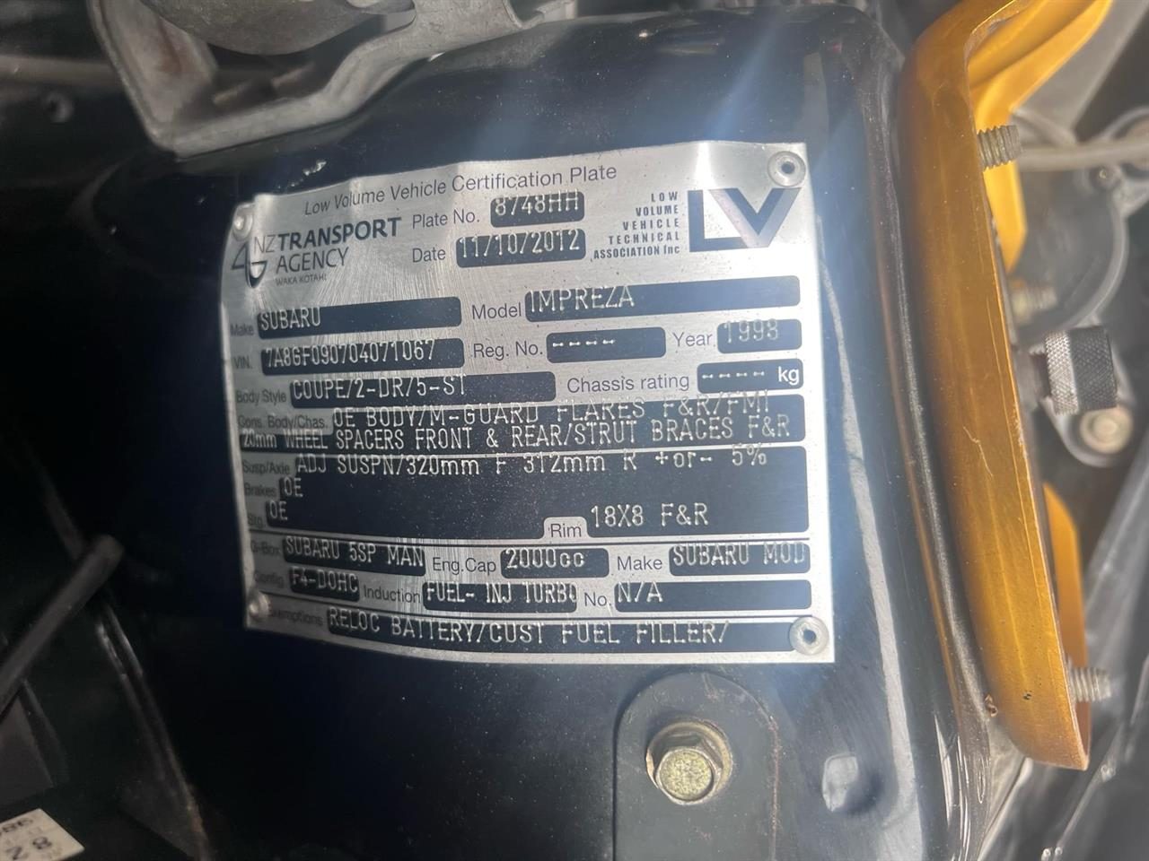 1998 Subaru Impreza V4 WRX STI Type R