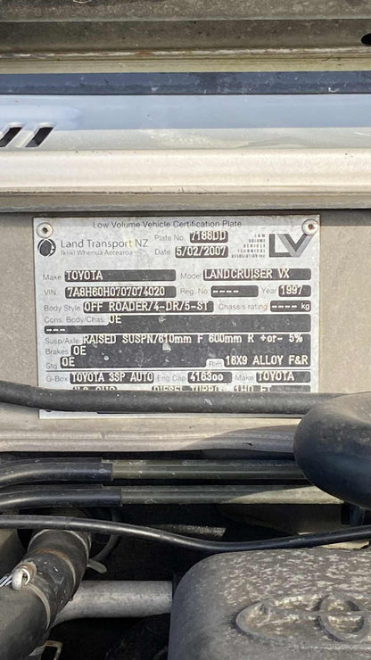 1997 Toyota Land Cruiser Vx Limited