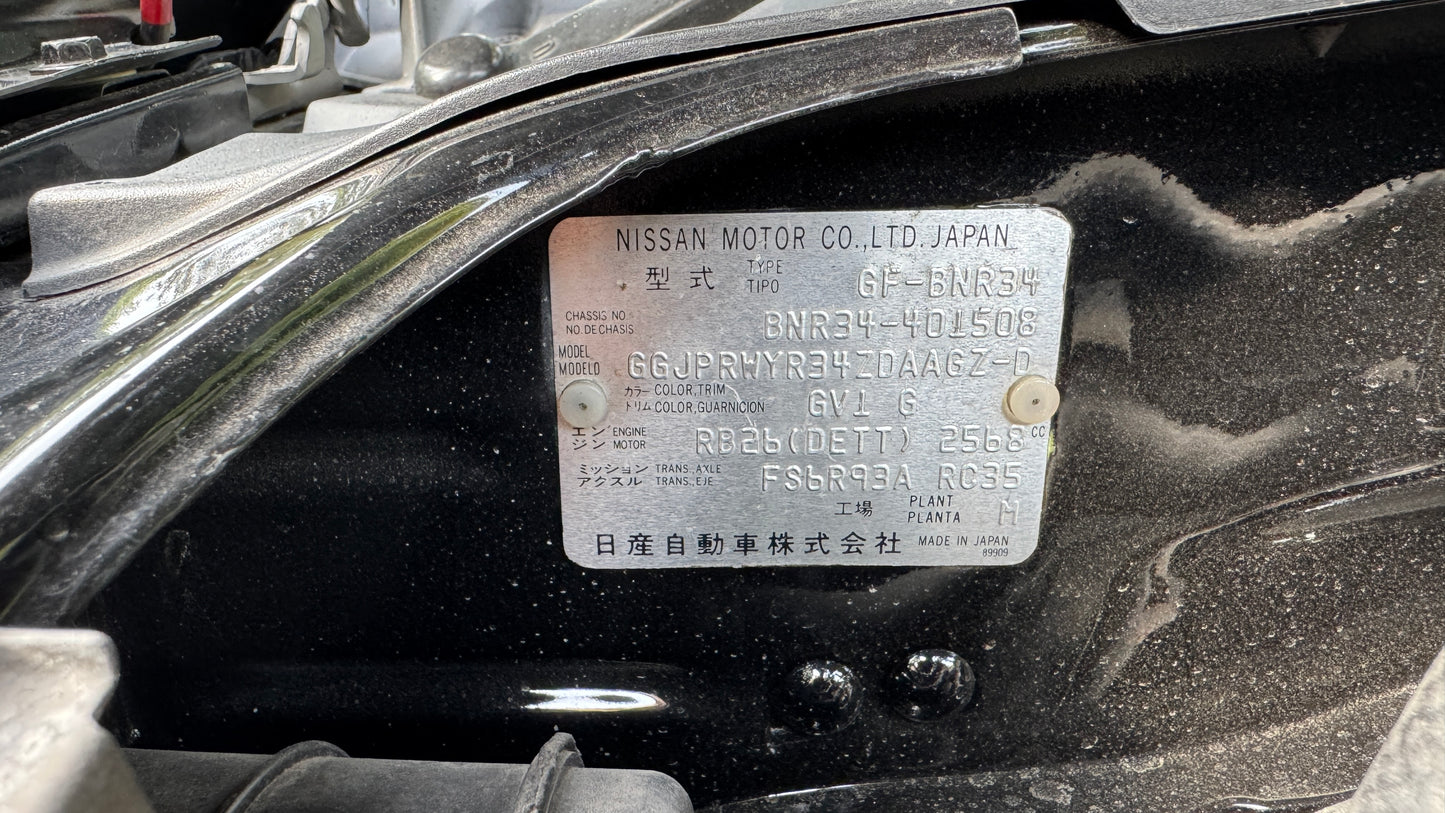2001 Nissan Skyline R34 GTR Vspec 2